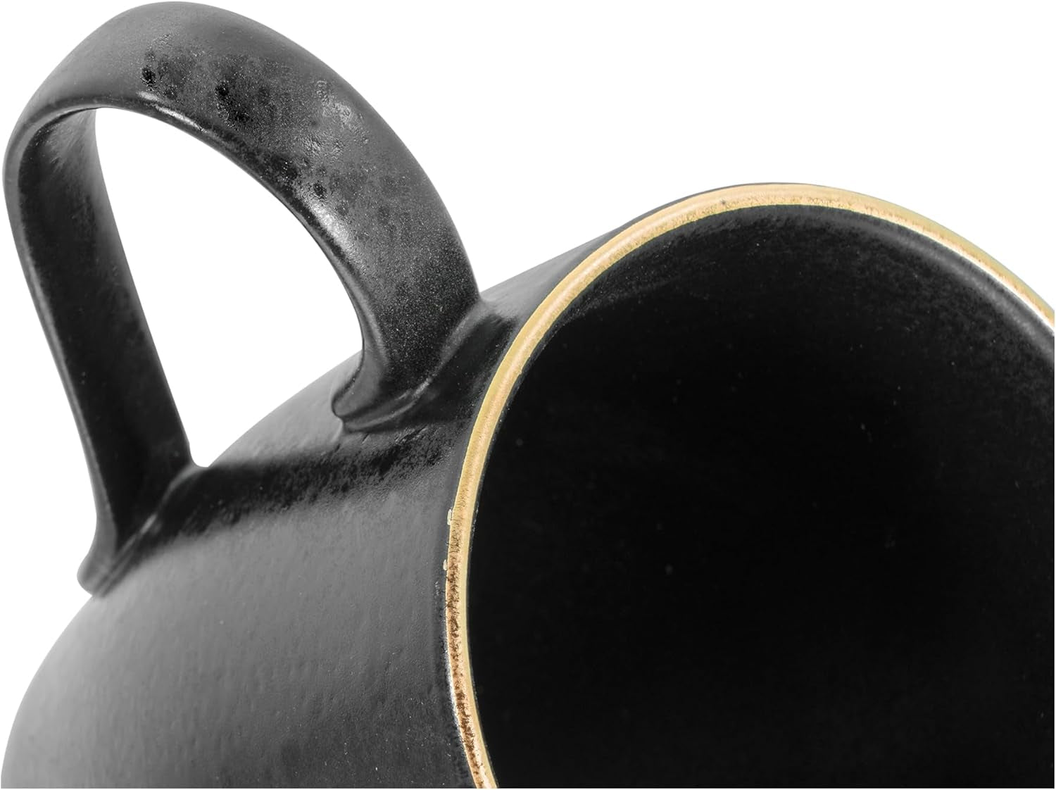 CreaTable, 22699, série Industrial Gold BLACK, service de table 16 pièces pour 4 personnes, service combiné en porcelaine, passe au lave-vaisselle et au micro-ondes, fabrication de qualité