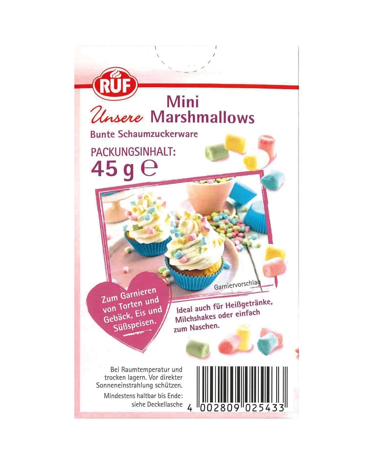 RUF Mini Marshmallows, couleurs pastel, 45 grammes Naty Shop