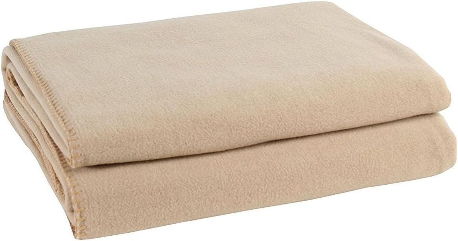 Couverture Zoeppritz en couleur: Rouge, Composée de 65% Polyester, 35% Viscose, Taille: 160X200 Cm, 103291-235-160X200 Lits et Couvertures Zoeppritz Depuis 1828 040 Sable 160X200 Cm