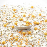 Streusel Glück, Sprinkles aux coeurs blancs et boules dorées, 40 grammes Sprinkles Naty Shop