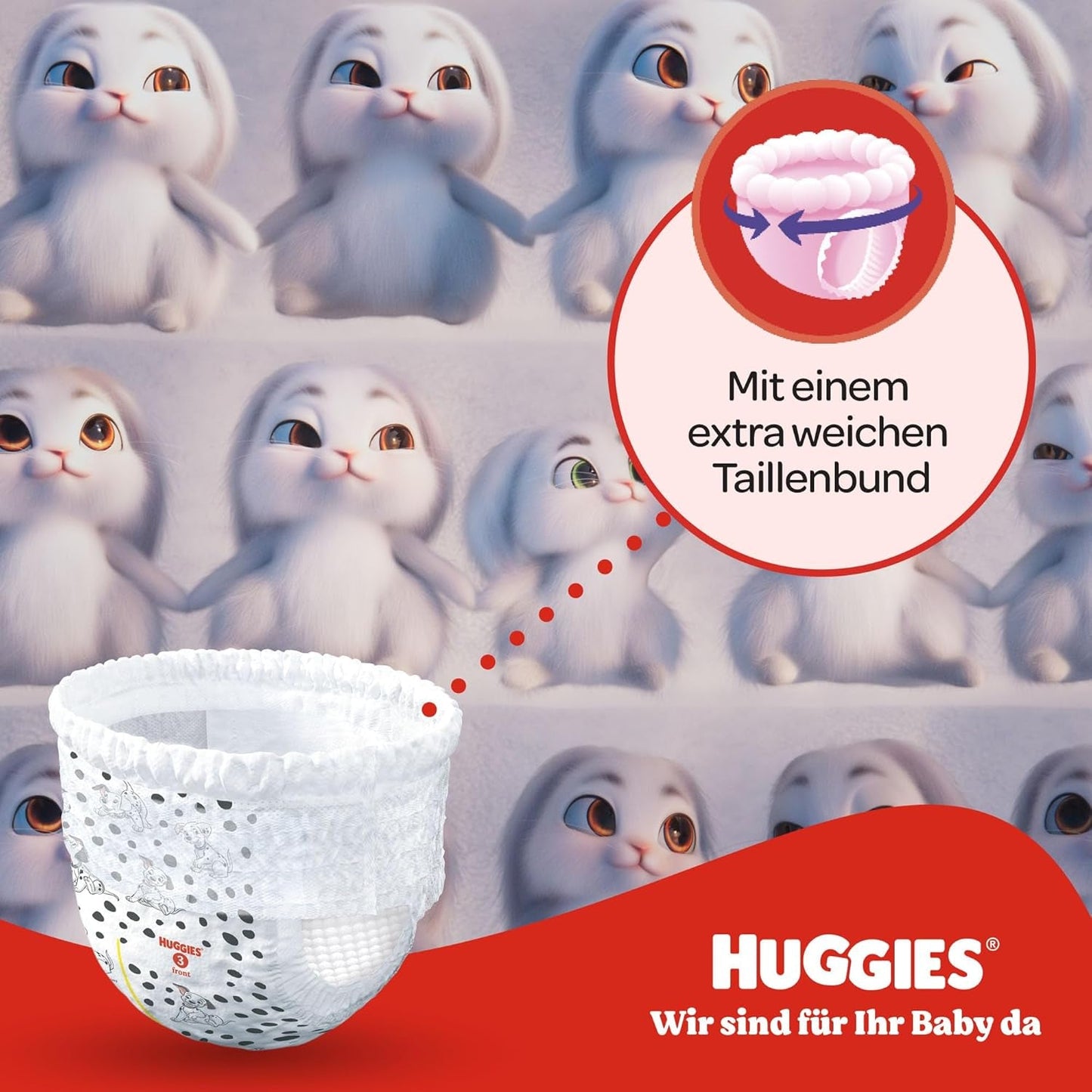 Huggies Little Movers Disney Pantalon, taille 5, 104 pièces (2 x 52), boîte mensuelle