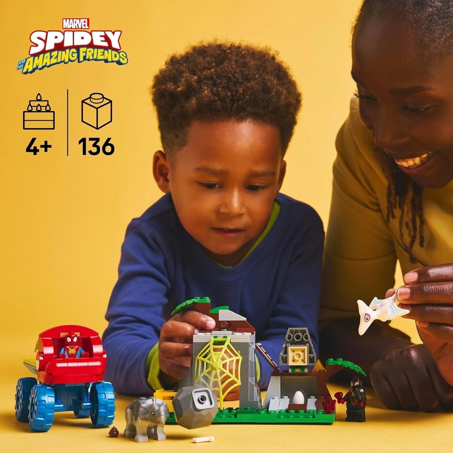 LEGO Marvel L'équipe de Spidey en mission de sauvetage dans le camion Dino Voiture de construction pour super-héros Ensemble d'aventure pour enfants à partir de 4 ans Spidey et ses super amis 11199 Jeux de construction Besuche den LEGO-Store