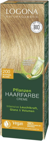LOGONA Natural Cosmetics Plant Hair Color Cream 240 Nougat Brown, Teinture naturelle pour cheveux bruns au henné, crème colorante pour tons bruns, coloration pour cheveux foncés, 150 ml Teinture capillaire Naty Shop Châtain clair