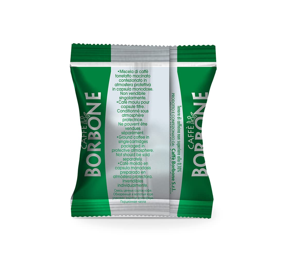 Caffè Borbone Kaffee Kapseln Respresso, Blaue Mischung, 100 stück & Kaffee Kapseln Respresso, Entkofeinierte Dek Mischung - 100 stück - Compatible avec Häuslichen Kaffeemaschinen Nespresso®*