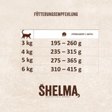 Shelma Nourriture humide pour chats Megapack au bœuf, dinde, poulet et canard - Aliment complet sans céréales à haute teneur en viande - 40 x 85 g (3,4 kg)