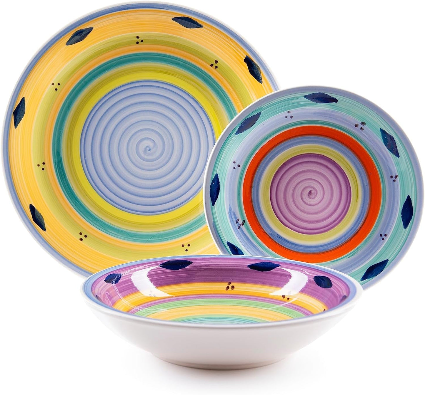 Service de table Excelsa Esprit, céramique, multicolore, 18 pièces