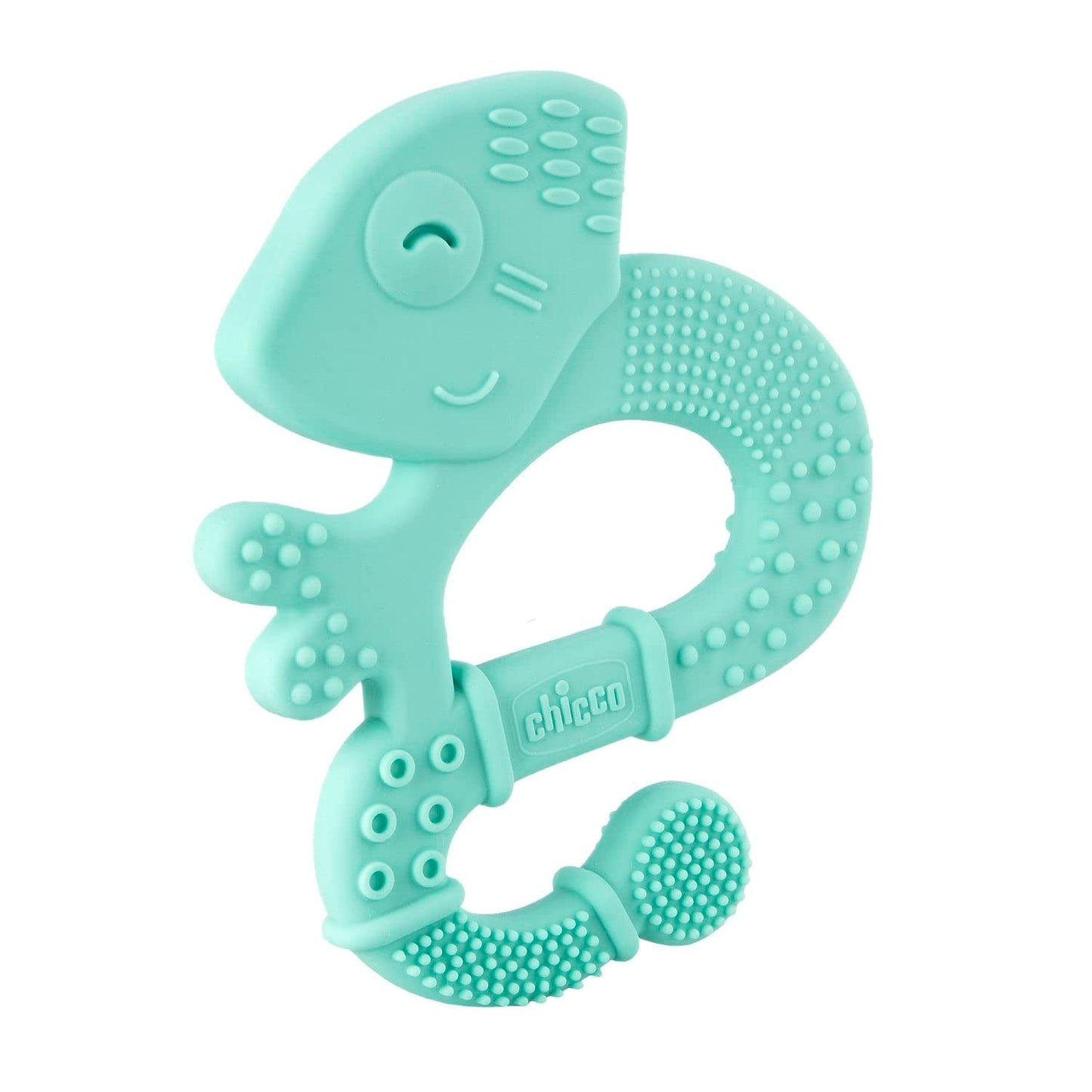 Chicco Soft&Clean anneau de dentition lézard, bleu, 2M+