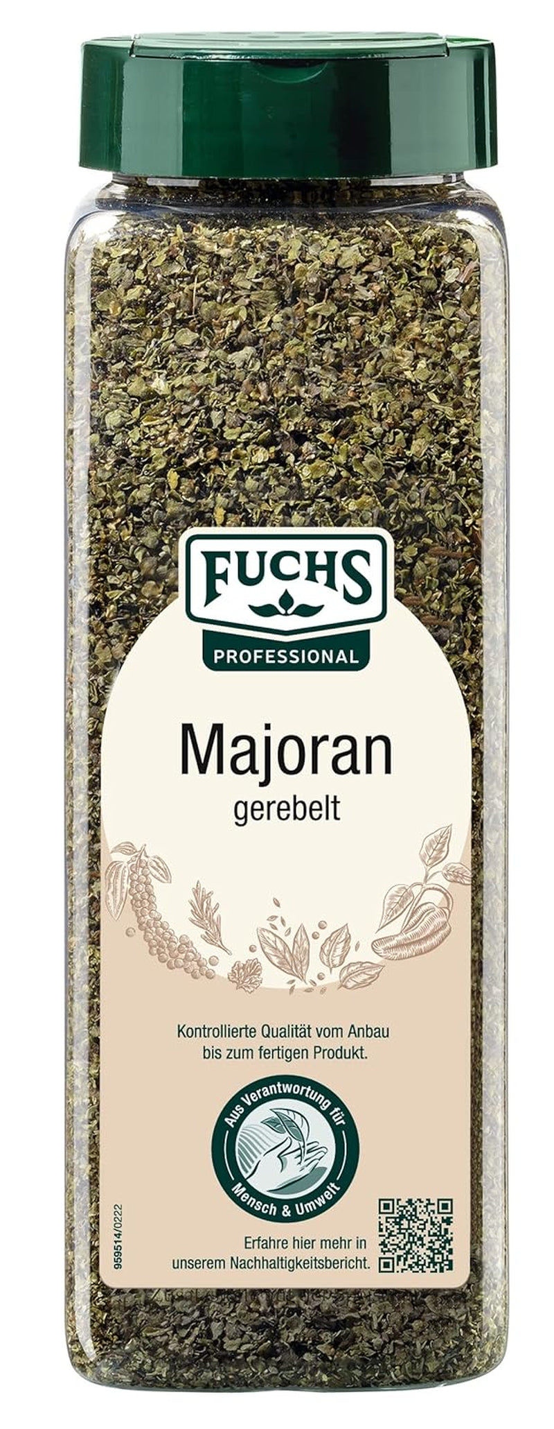 - Gerebelt de marjolaine | Mit praktischem Streuaufsatz | Zum Verfeinern von Bohnen- und Linseneintöpfen | 80 g dans un gros Streuer