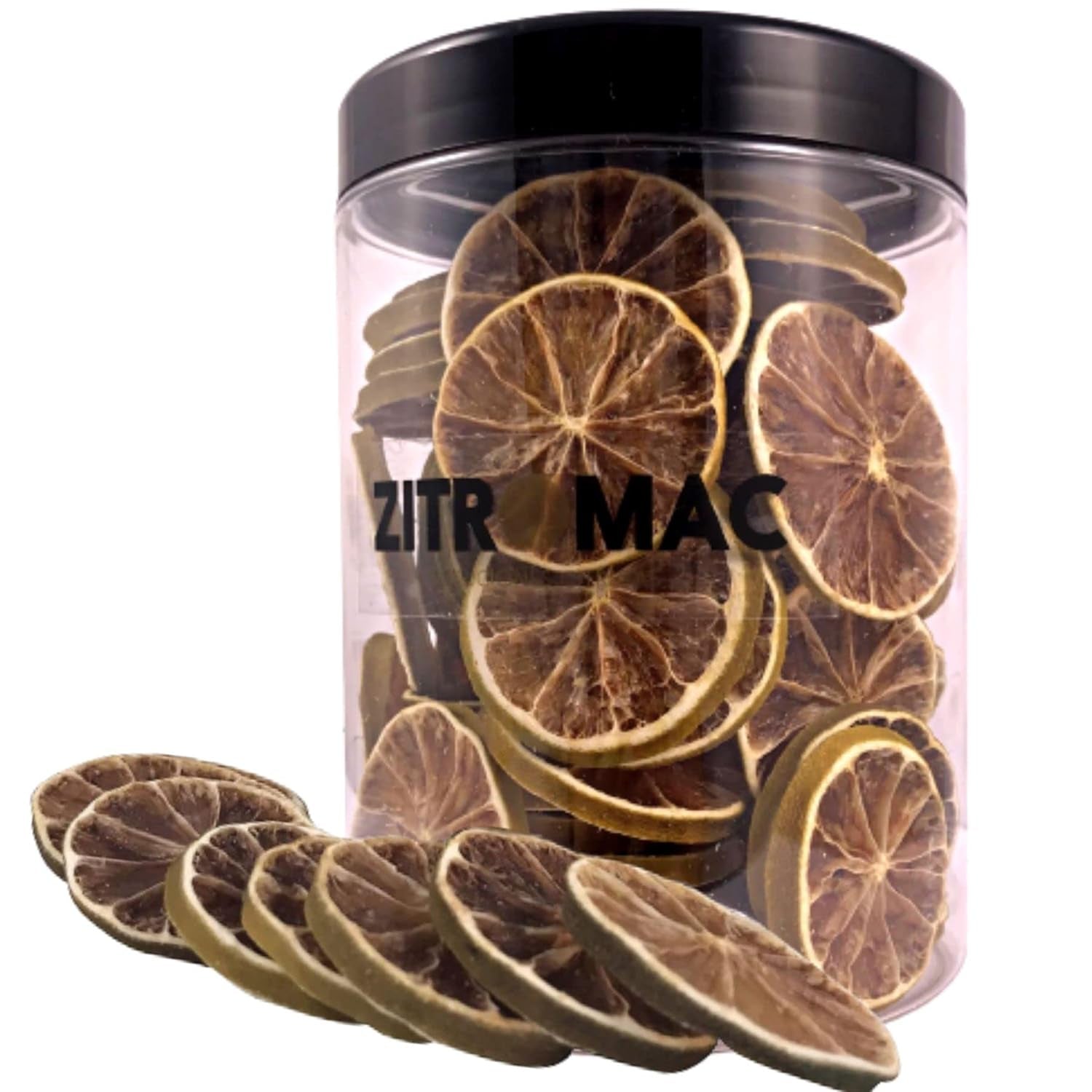 90g de tranches de citron séchées|fruits secs pour la décoration de cocktails|citrons séchés pour la décoration de Noël, pâtisserie, boissons, gin, vin chaud, thé|citrons de qualité 100% naturels sans sucre Naty Shop produits déshydratés 90,0 grammes