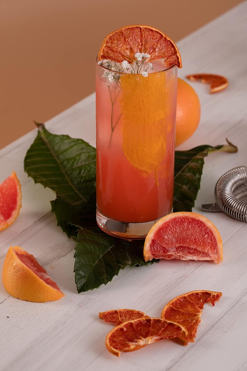 90gr Pamplemousse séché pour cocktails - Fruits secs sans sucre pour cocktails, décorations, confiseries, Noël, boissons - 100% Naturel Tranches séchées sans additifs Produits déshydratés Naty Shop