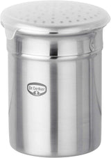 Dr. Oetker Sucrier grossier, ustensile de cuisine en acier inoxydable de haute qualité pour un époussetage décoratif et rapide, grande capacité, avec couvercle de protection, (couleur: argent), quantité: 1 pièce