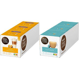 NESCAFÉ Dolce Gusto Latte Macchiato Vorratsbox 90 capsules de café & Flat White, 48 capsules de café, Arabica et Robusta Bohnen