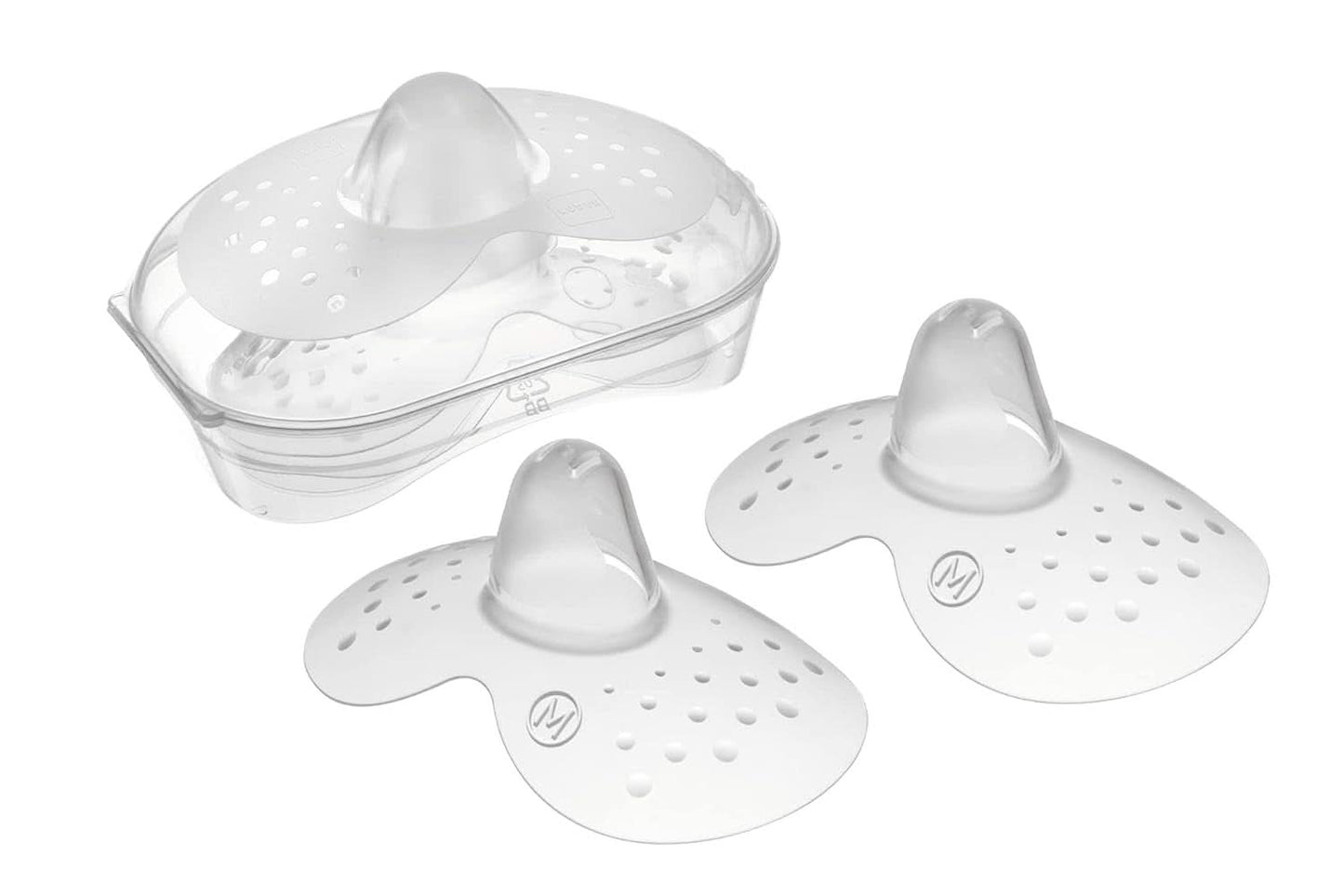 MAMAN | Cache-seins - Lot de 2 coussinets d'allaitement en silicone (taille L, 23 mm) Accessoires Alimentation et Allaitement Bebe Naty Shop 2 pièces (pack de 1)