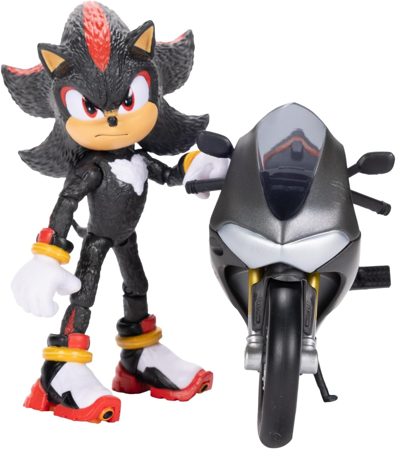 Sonic 3 The Movie Shadow Figure, 15 cm, mobile, y compris Shadow Mobile de Jakks Pacific, Acoustic, Black Action figures Naty Shop