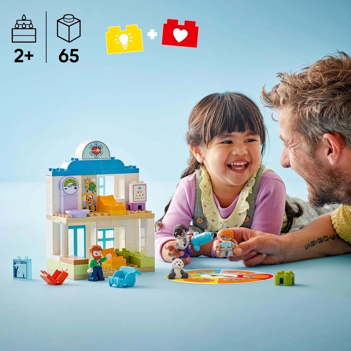 LEGO DUPLO Town Première visite chez le médecin, jouet de construction, ensemble de jeu pour promouvoir la motricité fine, cadeau pour les tout-petits de 2 ans, jouet éducatif, jeu de rôle à l'hôpital 10449 Ensembles de construction Besuche den LEGO-Store