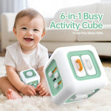 Jouet sensoriel pour les tout-petits de 1 à 3 ans | Jouet Montessori pour les enfants à partir de 1 an | Jouet de voyage pour bébés de 12 à 18 mois | Cube d'activités, cadeau anniversaire ou Noël pour les 1 an