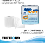 03300 Papier toilette Aqua-Soft, 2 couches, 4 rouleaux
