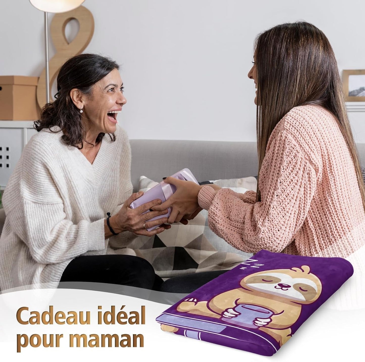 Cadeau d’anniversaire Niyewsor, Pour maman, Couverture polaire, Cadeau pour maman, Fête des Mères et idée cadeau de Noël pour maman Niyewsor Lits et couvertures