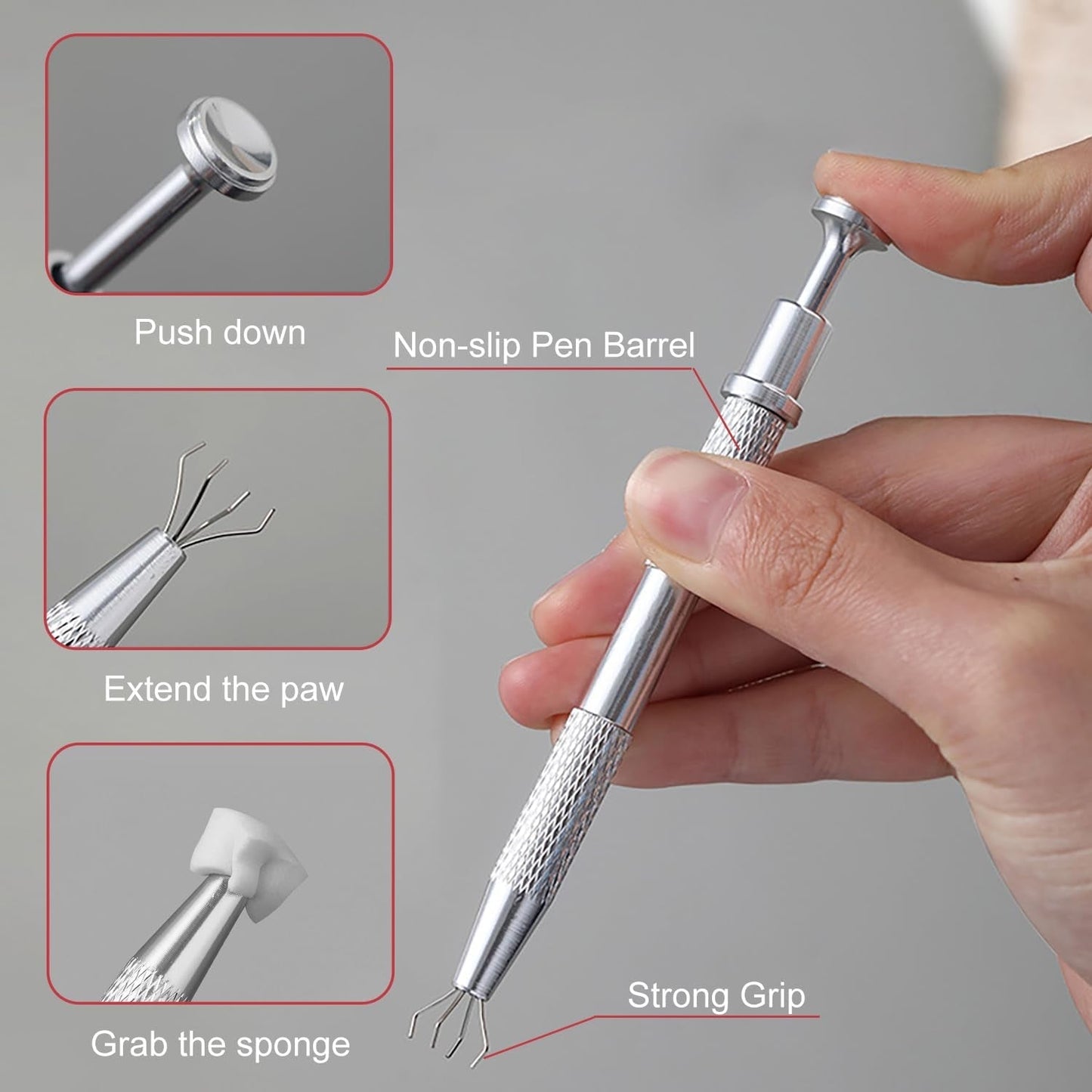 200 pièces Nail Art Schwamm Mit Metallgreifer, Sponge Nagel Pinsel, Nageldesign Zubehör Schwammpinsel, Um Eine Varuandung von Gradient Nail Art Patterns Zu Erstellen (Blanc ?