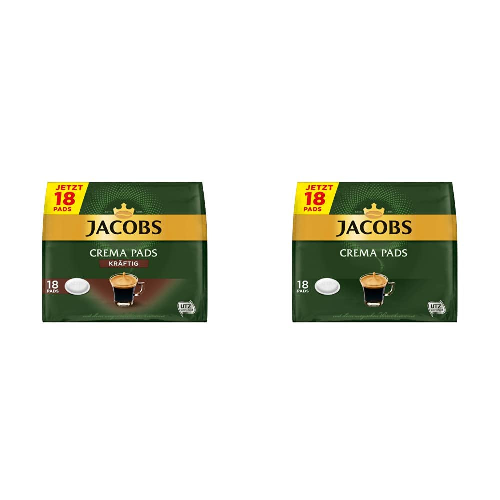 Kräftig Cream Pads, 90 Kaffeepads compatibles Senseo UTZ-zertifiziert, 5er Pack, 5 x 18 Getränke & Cream Pads, 90 Kaffeepads compatibles Senseo UTZ-zertifiziert, 5er Pack, 5 x 18 Getränke