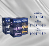 Caffè Borbone Verkostung Kit, 90 capsules en aluminium : 30 Mia Napoli, 30 Ciao Venezia, 30 Magica Palermo, (3 x 30 Stück) – Compatible avec Kaffeemaschinen für den Hausgebrauch de la marque Nespresso®*