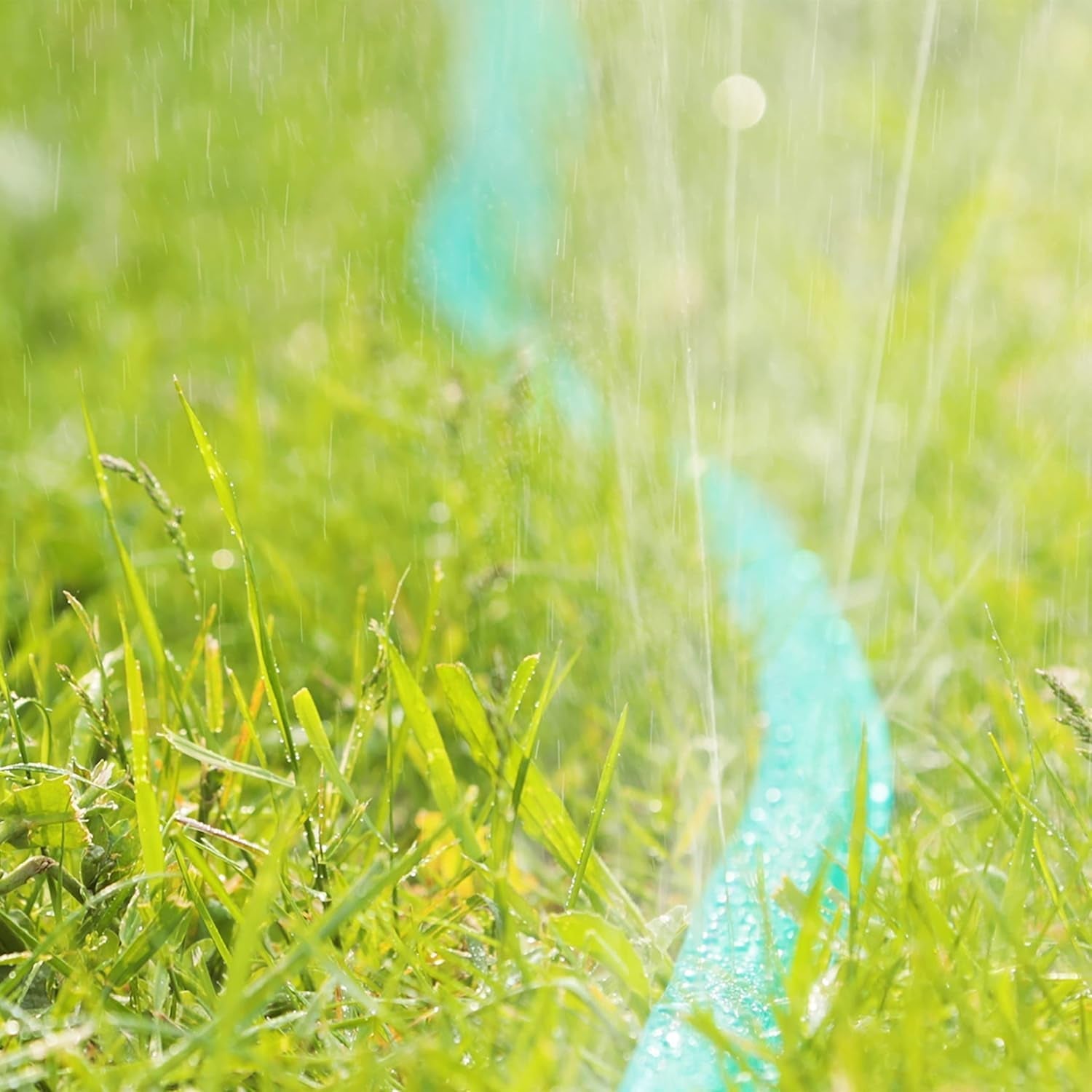 Relaxdays Tuyau d'arrosage de 5 m de longueur, arrosage uniforme des couches de jardin, plat, prêt à raccorder, tuyau d'arrosage, vert