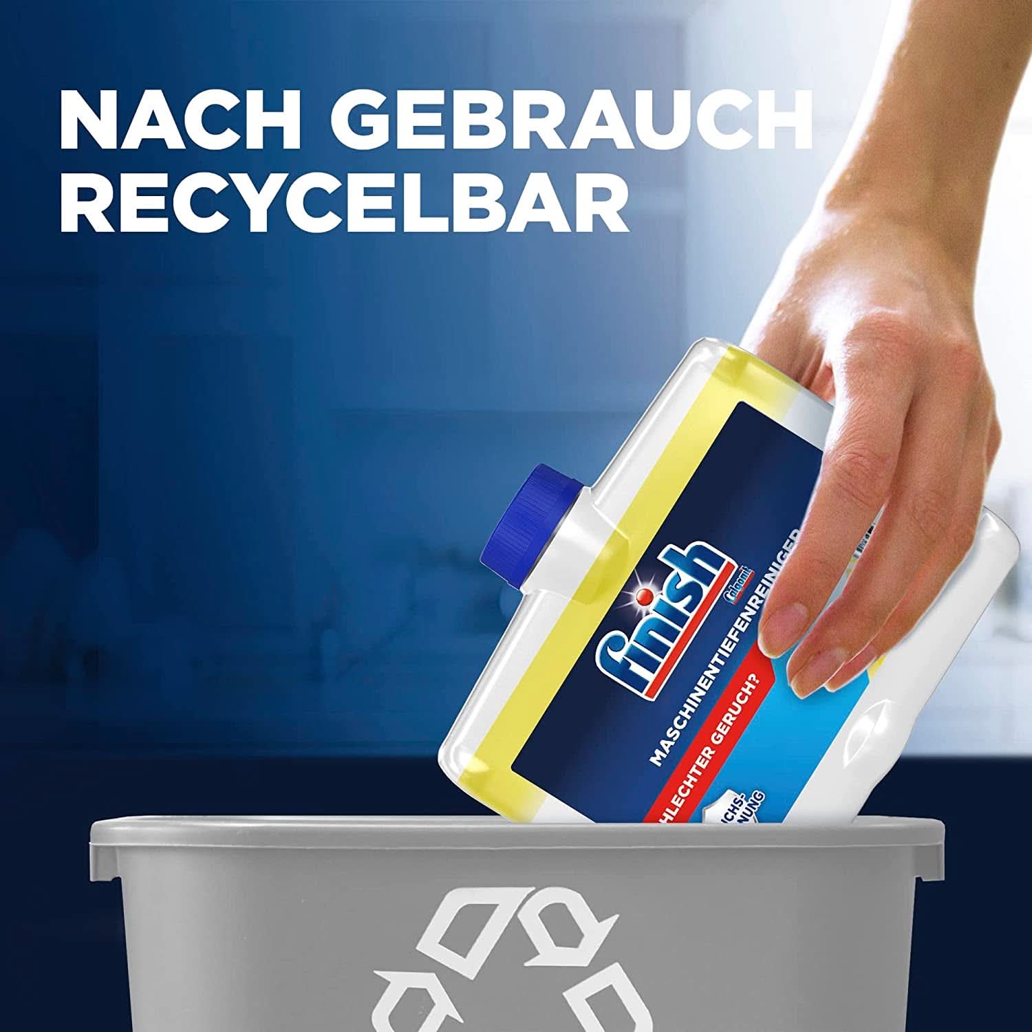Finish Deep Machine Cleaner Citrus - nettoyant liquide pour machine contre le calcaire et la graisse pour un lave-vaisselle propre - Pack économique Naty Shop