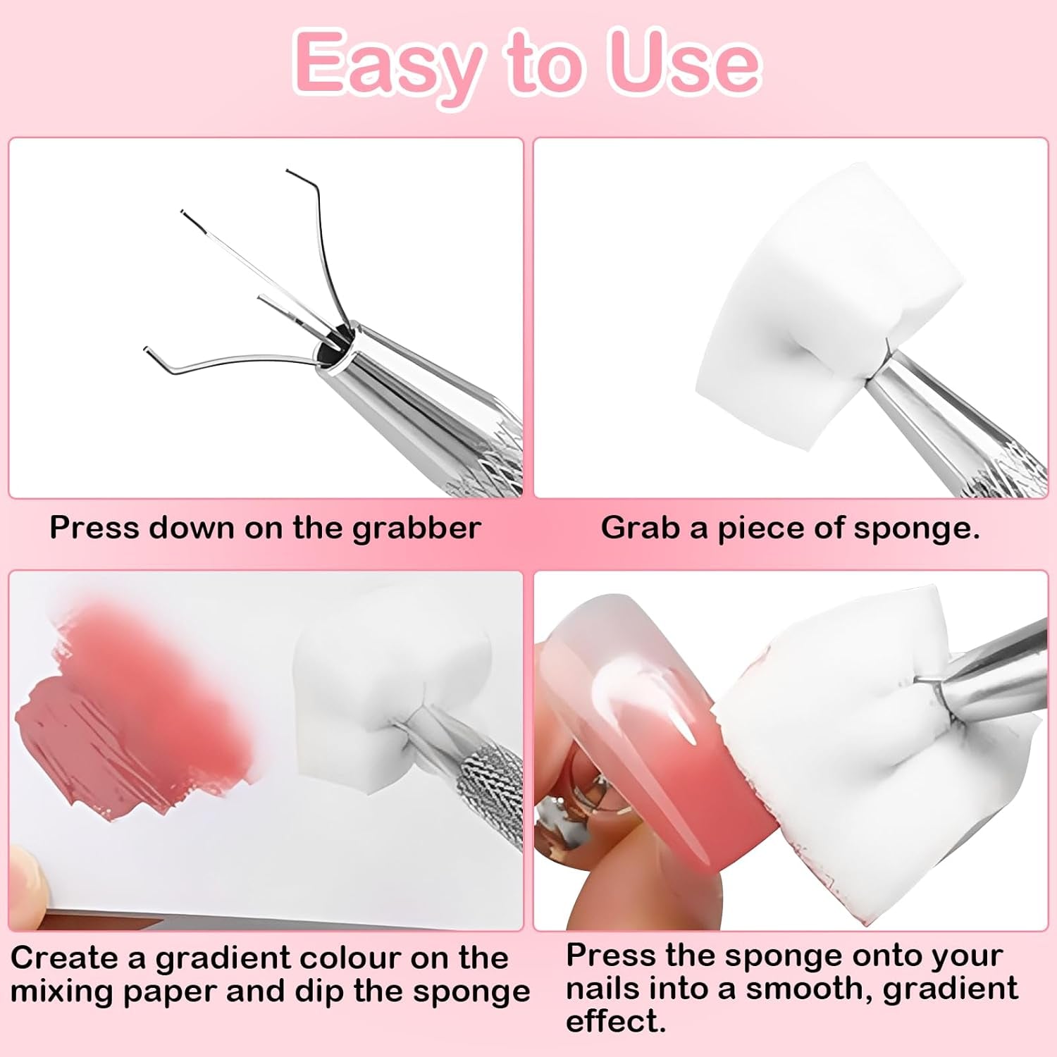 100 pièces de pinceaux à ongles sans latex, pinceaux à ongles ombrés, pinceaux à ongles avec pinces métalliques, 100 feuilles de papier Nailart, boîte d'emballage en papier, applicateur de pinceaux de manucure pour vernis à ongles Nailart