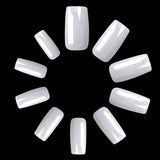 Faux ongles artificiels naturels, 500 pièces, pointes de cercueil pour femmes et filles