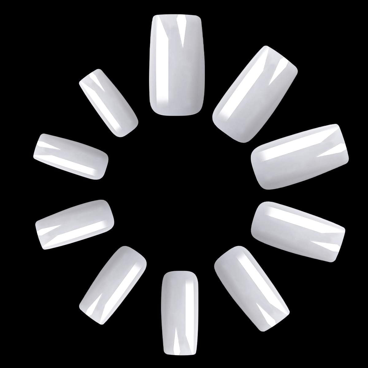 Faux ongles artificiels naturels, 500 pièces, pointes de cercueil pour femmes et filles