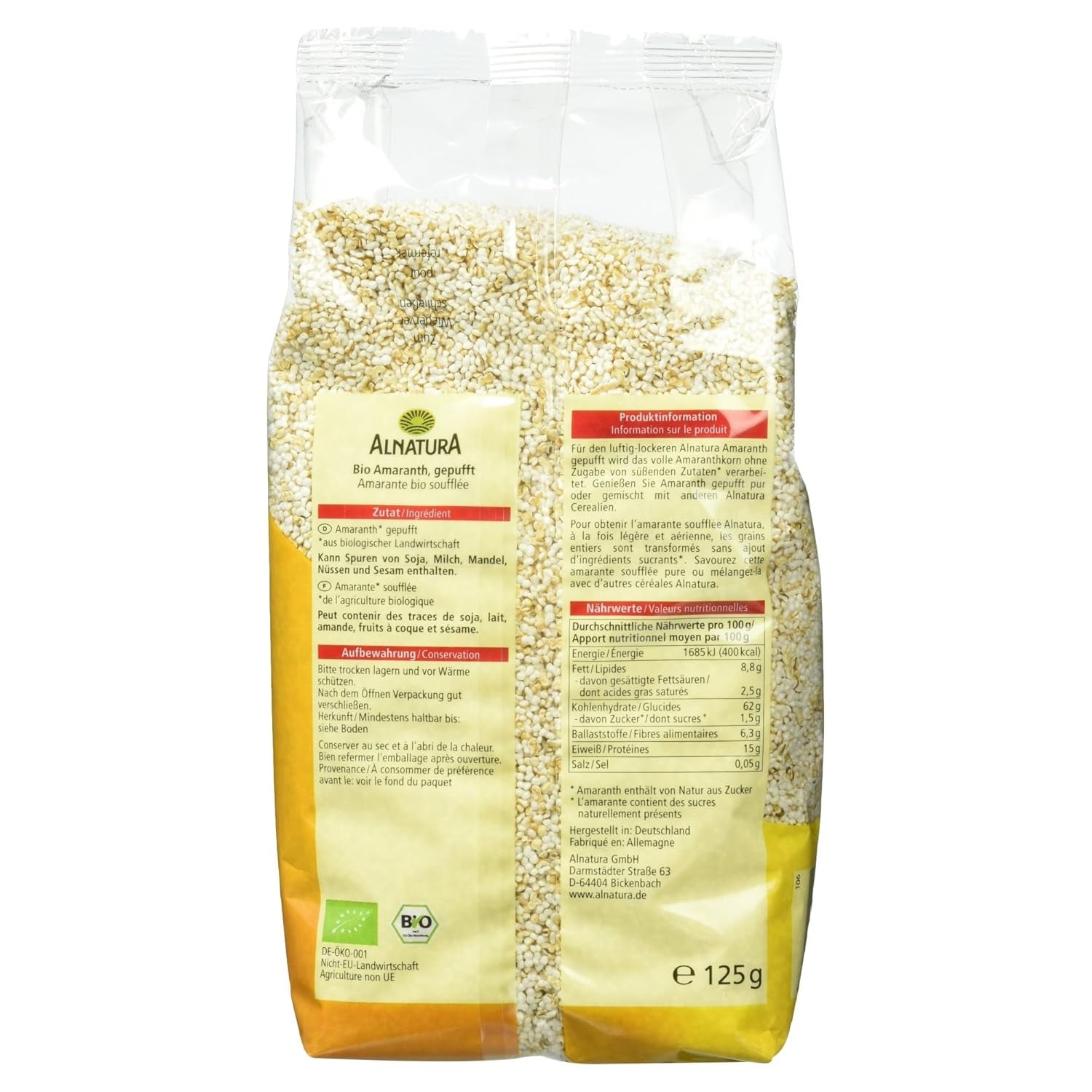 Amarante expansée bio, 125g