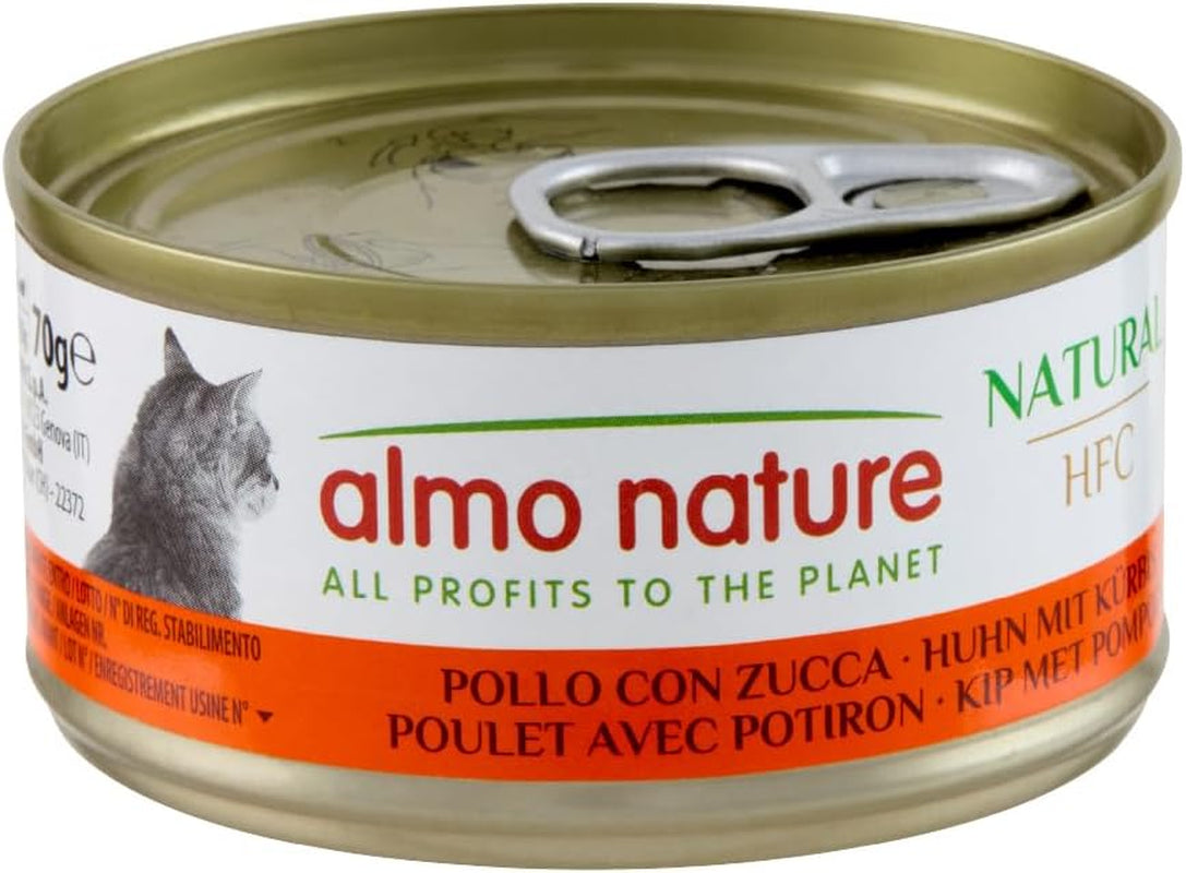 Almo Nature HFC Nourriture humide naturelle pour chat - Recettes assorties au poulet - 6 x 70g