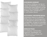 Traumnacht Oreiller roulette confortable, Lot de 4 oreillers, Avec housse matelassée et rembourrage en mousse, 40 X 40 cm, Certifié Oeko-Tex, Fabriqué selon la norme de qualité allemande Oreillers standard Naty Shop