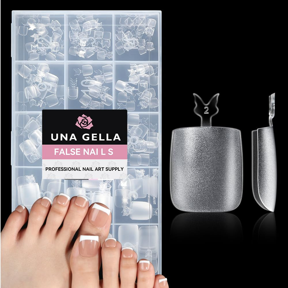 Ballerine Gel Ongles Conseils 216 pièces 12 Tailles Doux Gel Ongles Couverture Complète Ongles Extension Ensemble Semi Mat BRICOLAGE Home Art