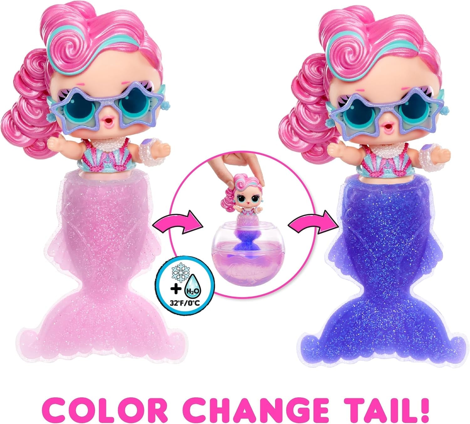 Mdr Surprise ! Mermaids Tots - Mini poupées à la mode avec queues changeantes de couleur - Convient aux collectionneurs, filles et garçons âgés de 4 ans et plus
