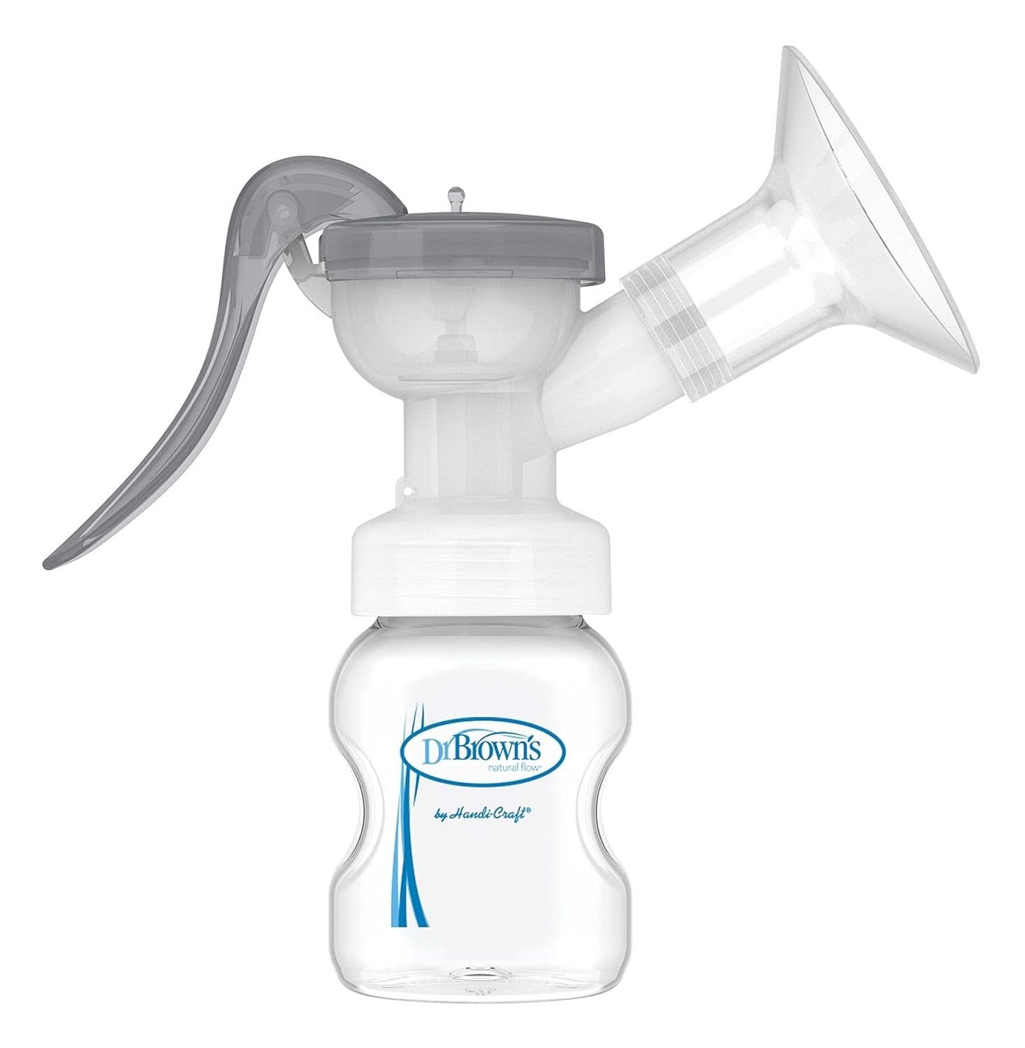 Tire-lait manuel avec protection Softshape 100% silicone (B, bride 25 mm) et options anti-coliques + biberon 150 ml à col large avec tétine à débit lent niveau 1 Accessoires Alimentation et Allaitement Bebe Naty Shop