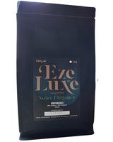 Café Espresso Noire Elégance 500g – 50% Arabica et 50% Robusta du Brésil et d'Inde – torréfaction moyenne, forte et crémeuse au chocolat noir – intensité 8 – incl. machine à expresso gratuite