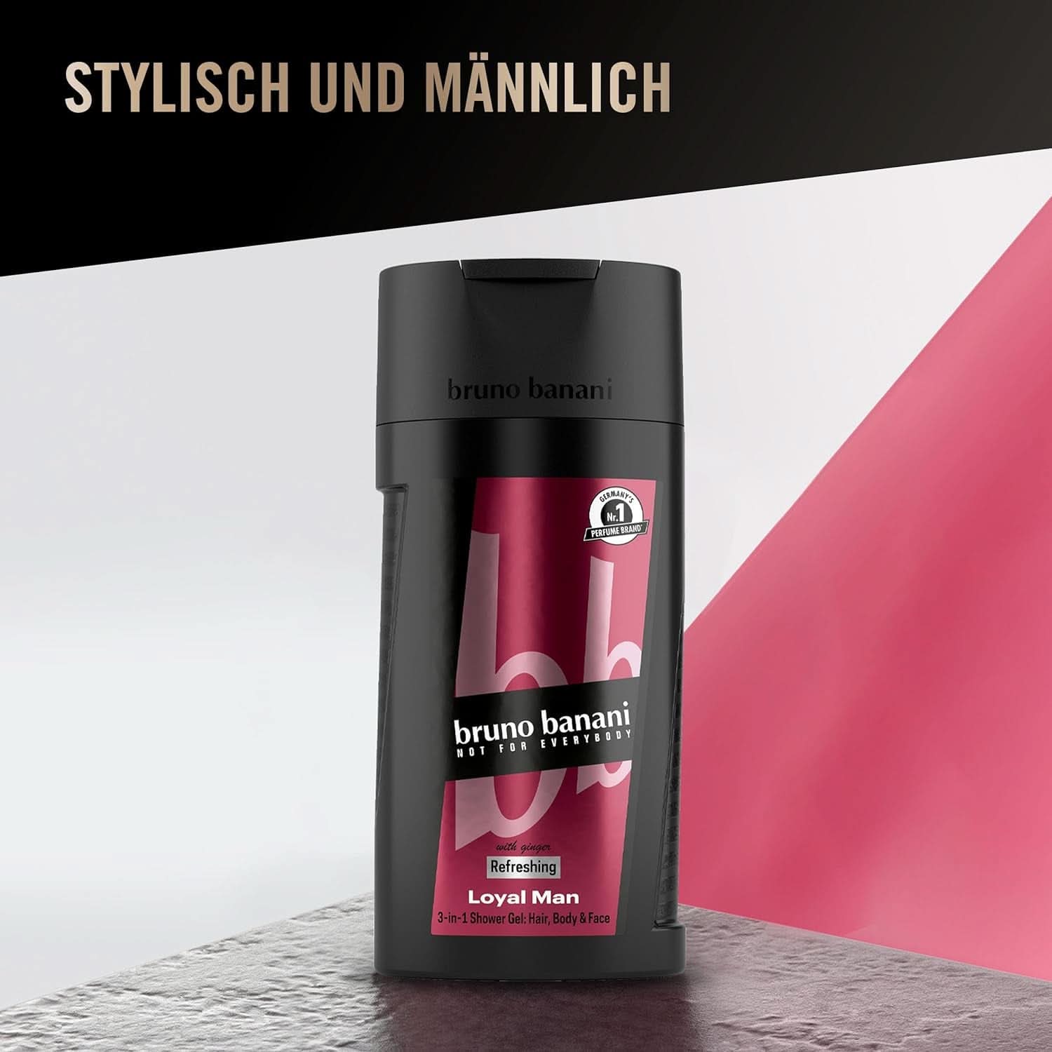 Bruno Banani Loyal Man gel douche 3 en 1 corps, cheveux et visage, homme, 250 ml Douche et bain Naty Shop