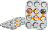 0062750 moule à pâtisserie pour 12 muffins Moules et plaques à pâtisserie Naty Shop