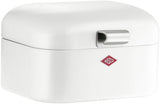 Wesco Mini Grandy Boîte à Pain Rose, Tôle d'Acier Enduit de Poudre, Trous d'Aération et Poignée Robuste Boîtes de Conservation des Aliments Naty Shop Blanc