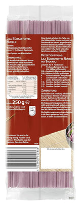 Bamboo Garden - Nouilles violettes à la patate douce | Nouilles fines au léger goût de noisette | Idéal pour les bols et les salades | Rapide à préparer Sachet de 250 g