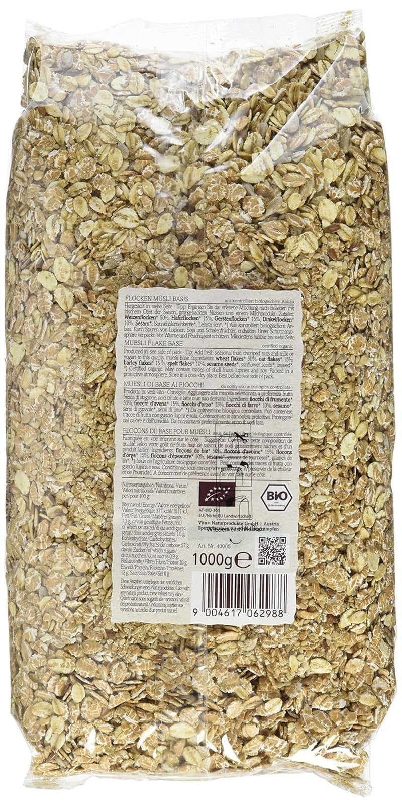 Verival Flocken Basis Müsli - Bio, 6Er Pack (6 X 1 Kg) Céréales Naty Shop