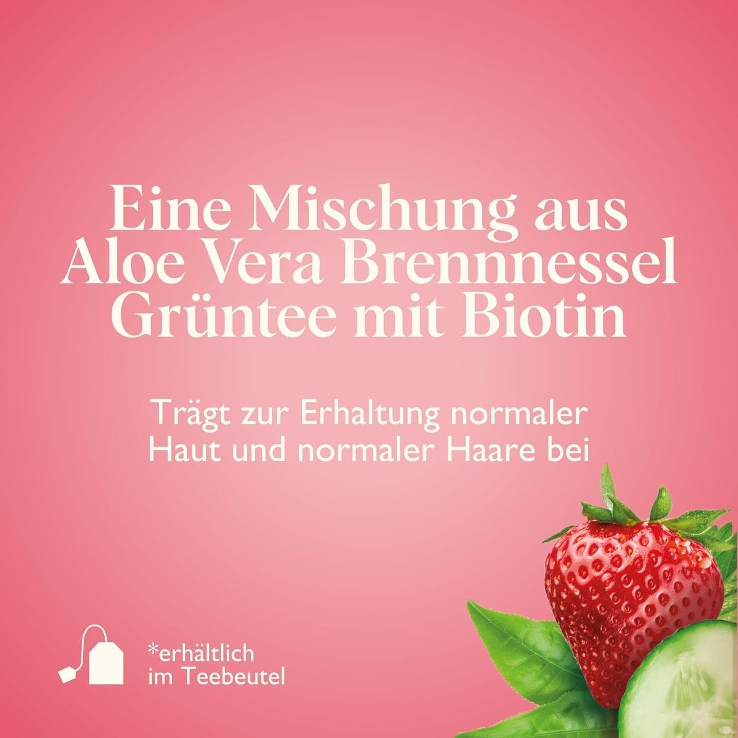 Twinings GLOW Thé vert à l'aloe vera et à l'ortie avec biotine - Mélange de tisanes pour soins naturels de la peau et des cheveux, paquet de 12 (10 sachets chacun)