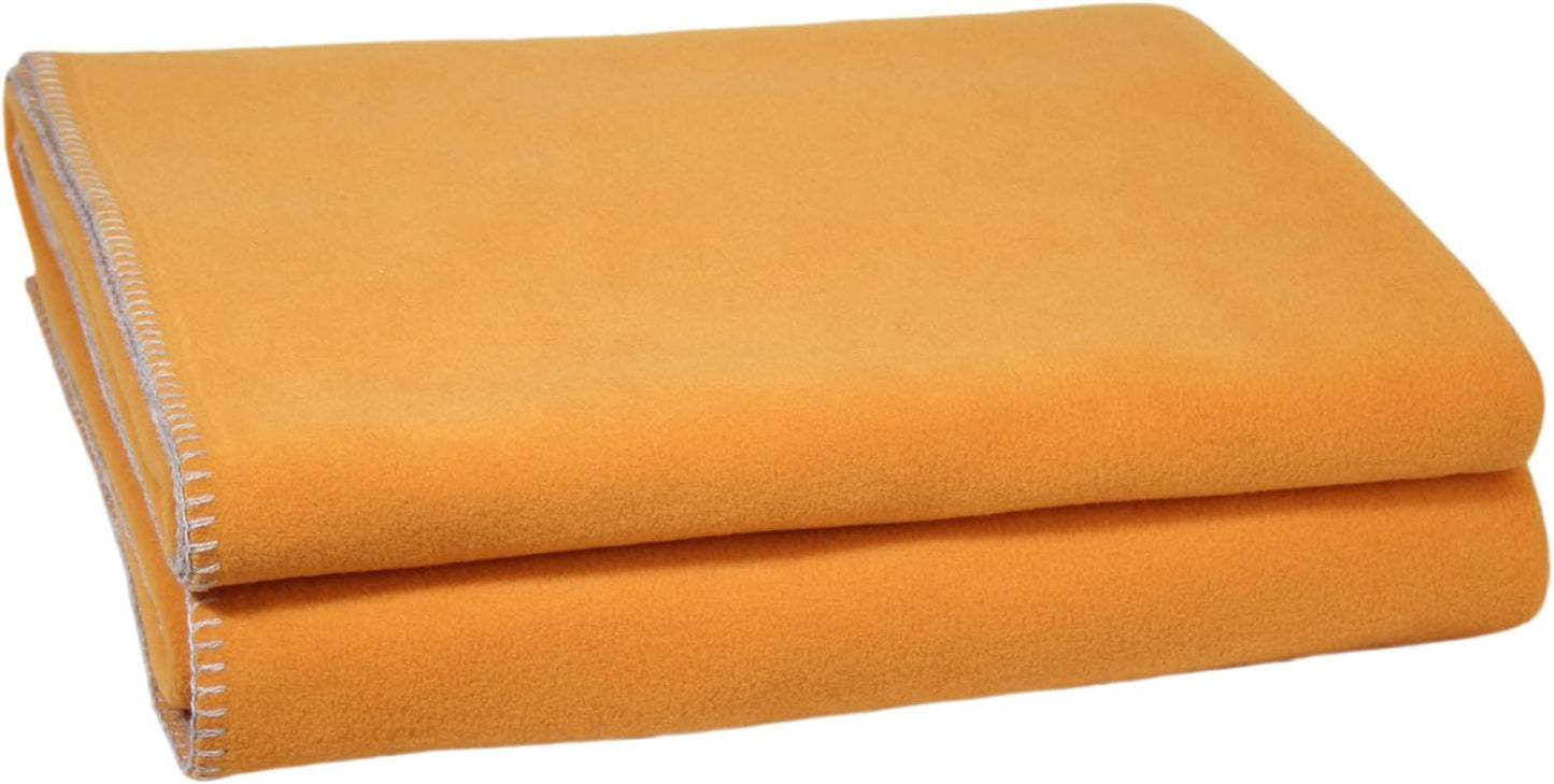 Couverture Zoeppritz en couleur: Rouge, Composée de 65% Polyester, 35% Viscose, Taille: 160X200 Cm, 103291-235-160X200 Lits et Couvertures Zoeppritz Depuis 1828 170 Safran 160X200 Cm