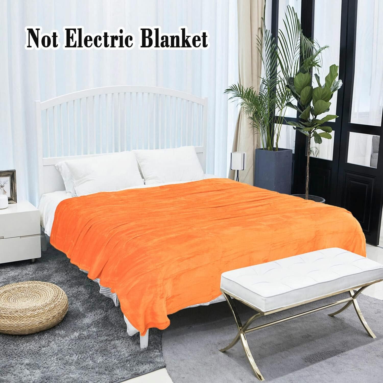 Sourcing Map Couverture douillette couvre-lit couverture polaire douce et chaude comme couverture de canapé couverture de canapé salon et couverture câline couverture en laine douce en peluche Orange 150X200Cm Lits et couvertures Besuche den uxcell-Store