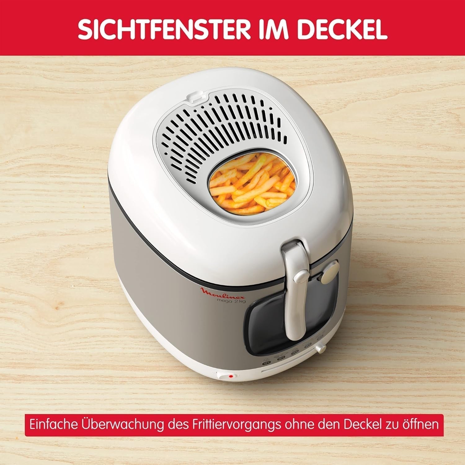 Friteuse AM4800 Mega 2Kg, friteuse à huile, filtre anti-odeur, 1800 W, électroménager Naty Shop