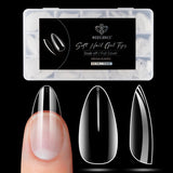 Modelones Nail Tips 510 pièces – Ensemble de pointes d'ongles à couverture complète, ensemble de pointes en gel, pointes d'ongles en résine PMMA pré-polonées, ongles artificiels à coller sur Nail Art DIY, Squoval court