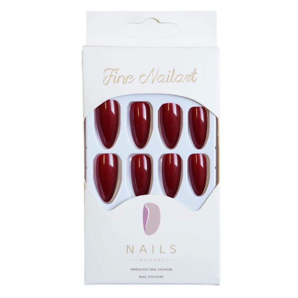 Faux ongles, French amande, Longs, Faux ongles avec colle, Pour femme, Fille, Accessoires ou idée cadeau, Pour mariage, anniversaire, Noël, Saint Valentin