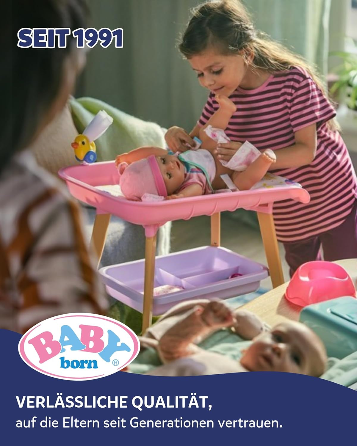 BABY Born Emma en style jungle - Poupée de 43 cm de haut - 10 fonctions Y compris accessoires et robe aux couleurs unisexes - Fonctionne sans piles - Convient aux enfants à partir de 3 ans Naty Shop Dolls