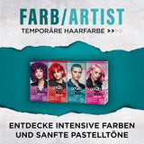 got2b Colour/Artist 097 Mermaid Green Niveau 2 (3x 80 ml), teinture capillaire temporaire fait briller les cheveux dans des couleurs intenses ou des tons pastel, la teinture capillaire dure 12-15 lavages, formule végétalienne Teinture capillaire Naty Shop